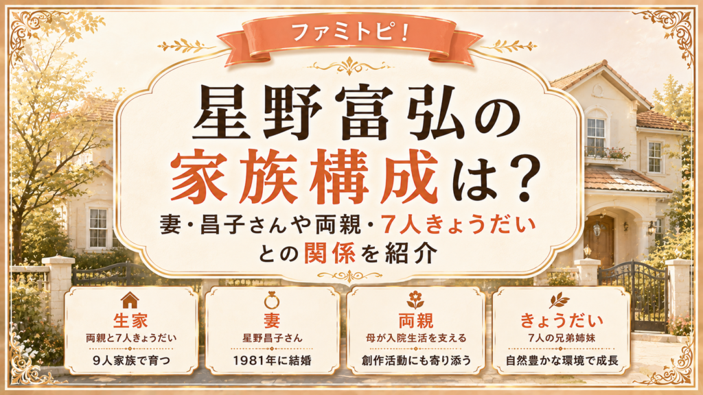 星野富弘の家族構成は？妻・昌子さんや両親・7人きょうだいとの関係を紹介の記事のアイキャッチ画像
